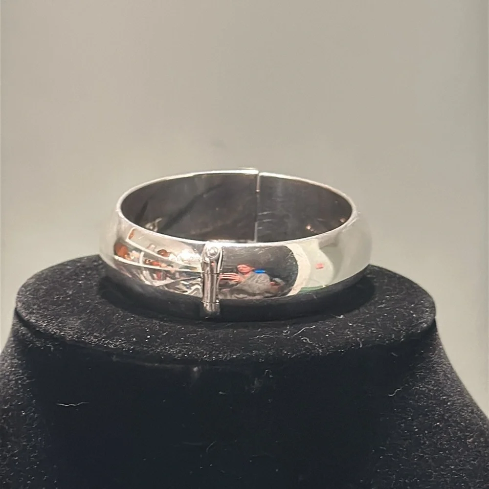 Vintage E. Dragsted Sterling Silver Bangle Cuff - Picture 2 of 9